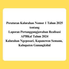 Laporan Pertanggungjawaban Realisasi APBKal Tahun 2024
